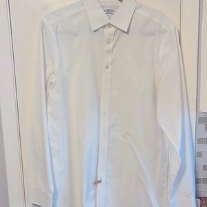 Like new dry cleaned non iron slim fit white button down Charles tyrwhitt